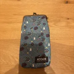 MOOMIN がま口ポーチ ブルー 花柄のサムネイル