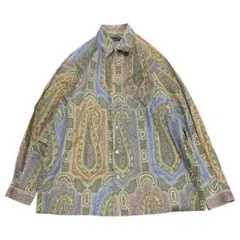 90s Christian Dior MONSIEUR ペイズリー柄 長袖シャツのサムネイル