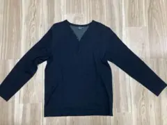 Vネックボタン付きセーター Lサイズ　カルバンクライン