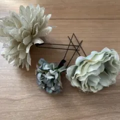 花モチーフ ヘアピン 3個セット