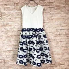 チェスティ Chesty ワンピース フレア 7分丈 花柄 パーティードレス 1