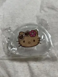 日焼けキティ　クリアポーチ　韓国オリーブヤング限定