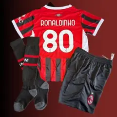 《140サイズ》 ロナウジーニョ ミラン 復刻版 サッカー ユニフォーム 新品