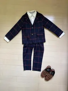男の子⭐︎フォーマルセットアップ100センチ、ローファー18センチ