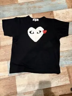 PLAY ハートプリント Tシャツ 黒のサムネイル