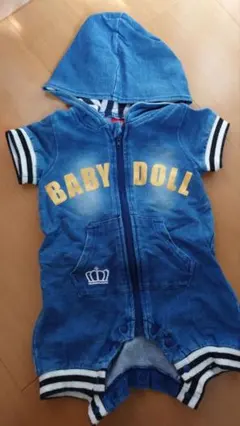 BABY DOLL デニムロンパース　70
