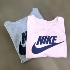 古着女子 NIKE ナイキ ピンク グレー Tシャツ 古着 M Lサイズ 半袖のサムネイル