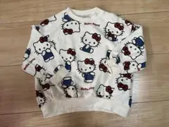 キティ　サンリオ　裏毛　トレーナー　総柄