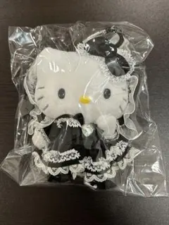 ハローキティ ラブリーフリルマスコット　ロリータ　ブラック　ぬいぐるみ