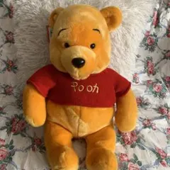 プーさん　ぬいぐるみ　ディズニーストア　レトロ　タグ付き
