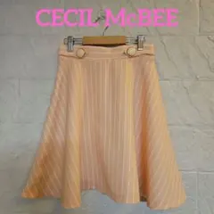 CECIL McBEE ストライプ フレアスカート