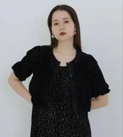 tina:jojun フラワーベロア　ブラックのサムネイル