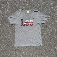 00s Lee グレーT shirt アメリカロゴ　デカロゴ　y2k 短丈のサムネイル