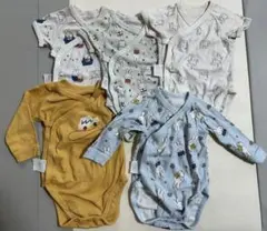 UNIQLO ベビー半袖・長袖ボディースーツ　70cm 5点セット