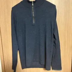 JOSEPH ABBOUD ハーフジップ ニット ネイビー Mサイズのサムネイル