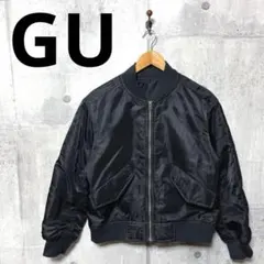 GU ジーユー レディース 中綿MA-1 ブルゾン S ブラック