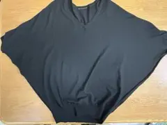 ドゥーズィエムクラス　ニット　七分袖　ウール100% ブラック