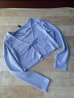H&M DIVIDED リブカーディガン 長袖 ラベンダーのサムネイル