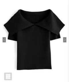 GRL ビッグカラーリブニットトップス dr616a