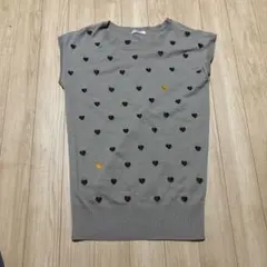 【新品未使用】NICE CLAUP ハート柄 ノースリーブトップス