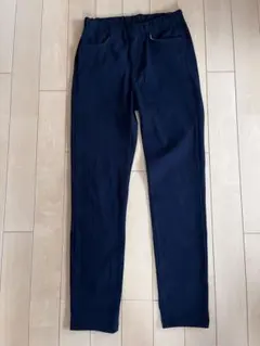 無印良品　ジャージーストレッチツイルレギンスパンツ１４０・黒