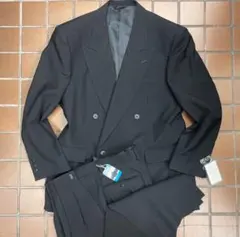 【新品未使用】メンズ礼服 喪服　4Bダブルスーツ L XL AB6 毛100%