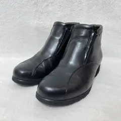 アシックス ペダラ サイドジップ ショートブーツ ブラック 23㎝