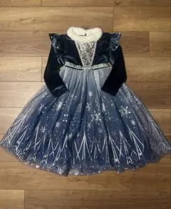 エルサ風　長袖　ドレス 120cm ハロウィン