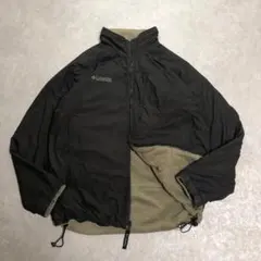 00s テックコロンビアリバーシブル ナイロン×フリースジャケット ドローコード