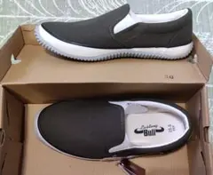 ラスティングブル メンズスニーカーカーキ25,5cm EEE（3E）箱付き