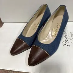 CHANEL CLASSIC PUMP デニム パンプス 34.5のサムネイル