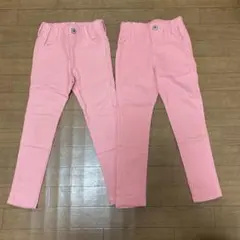 BREEZE らくらくスキニーパンツ ピンク２点セット 110サイズ
