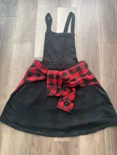 ピンクラテ　オーバーオールスカート