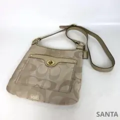 COACH コーチ シグネチャー キャンバス フラップ ショルダー レディース