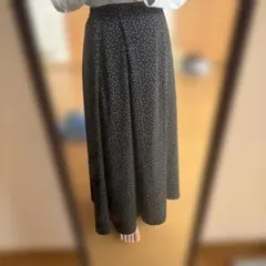 AMERICAN HOLIC ドットスカート ロングスカート ブラック
