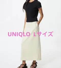 UNIQLO クレープジャージーナロースカート Lのサムネイル