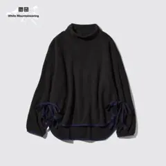 UNIQLO/フリースオーバーサイズモックネックプルオーバー/フリース/ブラック