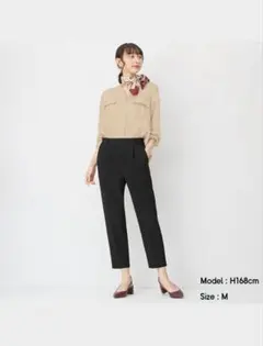 起毛タックテーパードパンツ