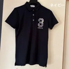 アディダスゴルフ　M レディース半袖ポロシャツ　ネイビー