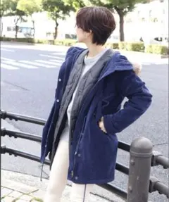 RED CHOP WORKS キルトライナー付き リアルファー フーディコート