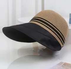 紫外線カット UVカット メッシュ カッサンバイザー 帽子 通気性 日除 つば広