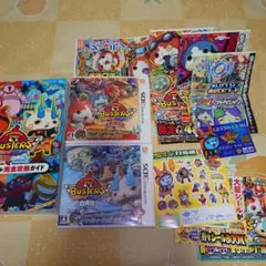 3DS 妖怪ウォッチバスターズ 赤猫団 白犬隊 攻略ガイド シール QRコード