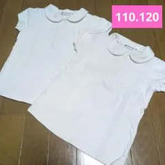 【早い者勝ち】白　スクール　ポロシャツ　 110 120　２枚セット