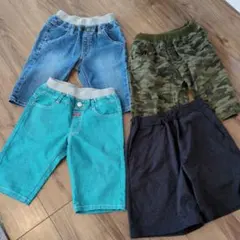 5日までお値下げ！美品！キッズ　ハーフパンツ４本セット　130