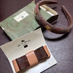 ETRO カチューシャ ペイズリー柄と髪留め箱無しのサムネイル
