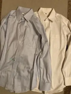 ユニクロ　ボタンダウンシャツ　Sサイズ　白、青　2枚セット