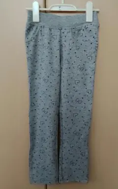 キッズ ロングパンツ グレー ハート柄
