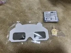 ちいかわパーク ゲームの景品メタルチャームと3Dメガネ ちいかわ