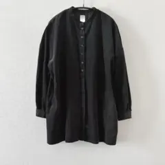 休日と詩　チュニック　長袖シャツ　黒　オローネ　オオカミとフクロウのサムネイル