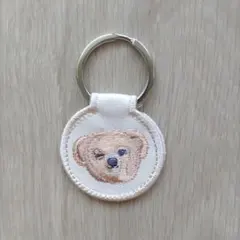 ポロベア 刺繍キーリング